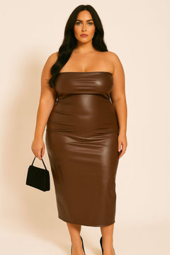 Curvy Leather Dress