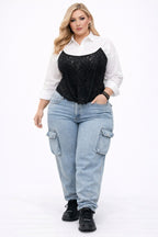 Corpetto merletto curvy
