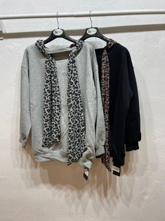 Felpa animalier moka