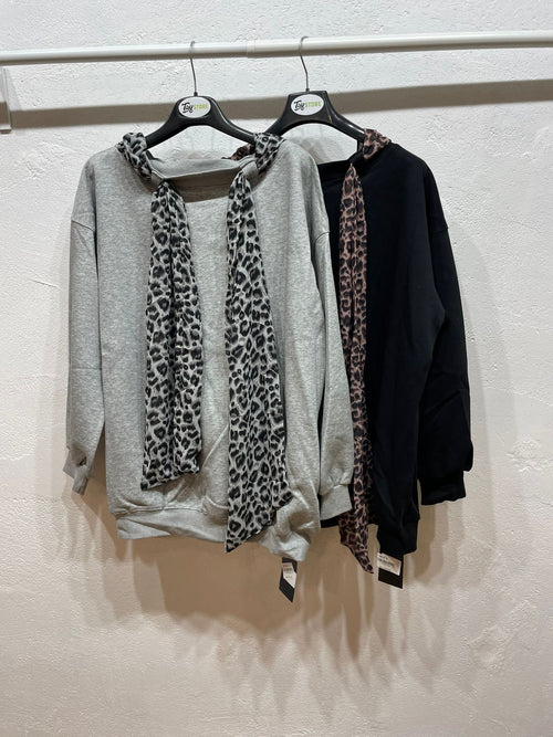 Felpa animalier moka