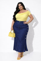 Gonna in jeans curvy