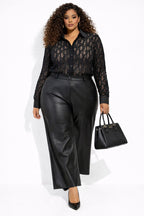 Pantaloni ecopelle curvy