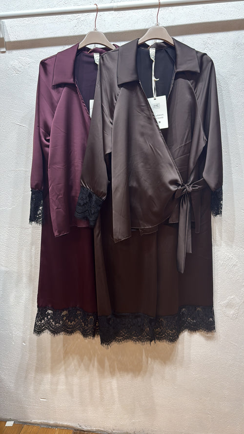 Coordinato in raso curvy
