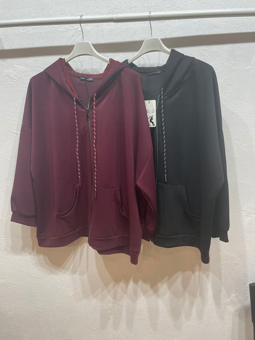 Felpa zip curvy