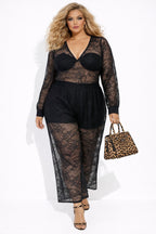 Pantaloni merletto curvy