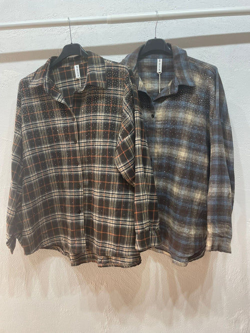 Camicia quadri strass
