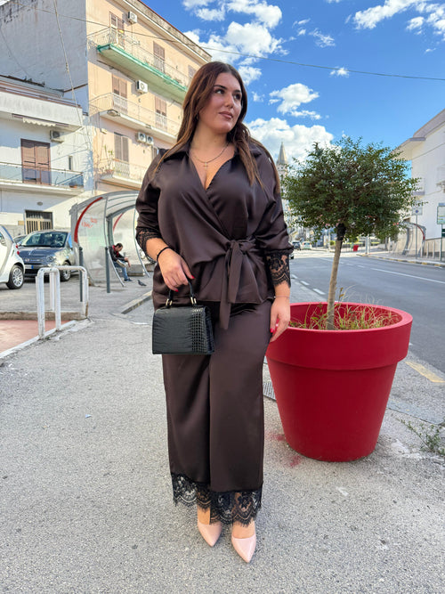 Coordinato in raso curvy