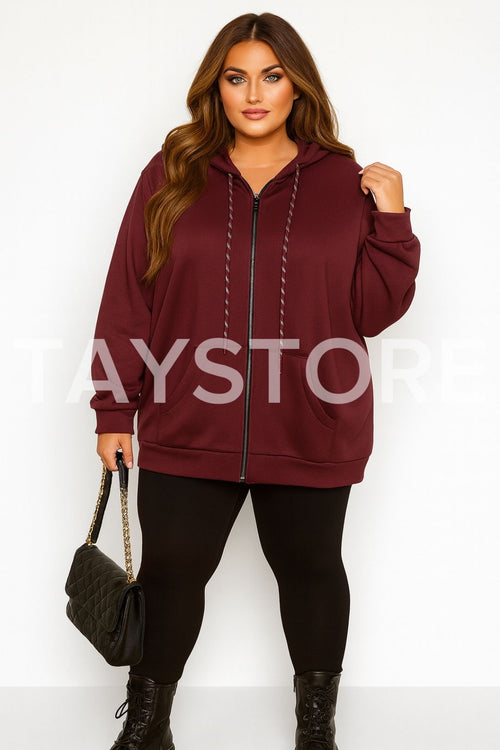 Felpa zip curvy
