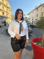 Pantaloncino ecopelle curvy