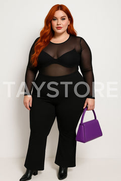 Pantaloni zampetta curvy