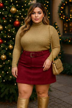 Minigonna curvy in renna